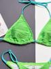 Micro Bikini Block Color Sexy Dámske Plavky Tanga Brazílsky Bikini Set Rebrované Plavky Dámske Plavky Plážové Oblečenie Biquini