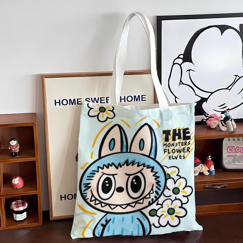 

2025 Новые Популярные Женские Сумки Labobo Высококачественная Износостойкая Холщовая Одноплечевая Сумка Милый Мультяшный Студенческий Класс Сумка-тоут Повседневная Сумка для Шоппинга