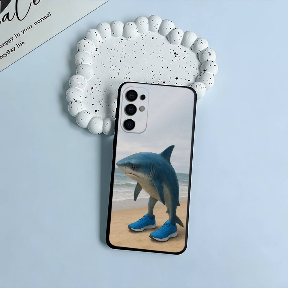 Brainrot Tralalero Phone Case For Samsung S25,S24,S21,S22,S23,S30,Ultra,S20,Plus,Fe,Lite,Black Soft Silicone