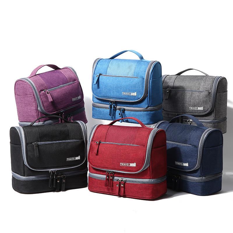 Travel Toiletry Organizer With Waterproof Dry Wet Separation For Home And Vacation Use
