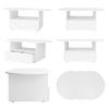 Coffee Table with Drawer Storage Compartments 2-Tiers Rounded Corner Smooth Surface Easy Assembly Cloud Shaped Coffee Table Home