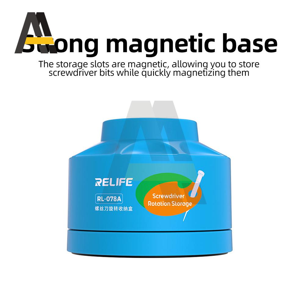 RL-078A Multi-function Phone Repair Screwdriver Storage Holder with Non-slip Base Large Capacity Tools Collecting Box
