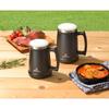 Heiwa Furaze Vacuum Insulated Beer Mug 700ml Black Cold Retention Heat Stainless Steel Tumbler Hurei ME-7505