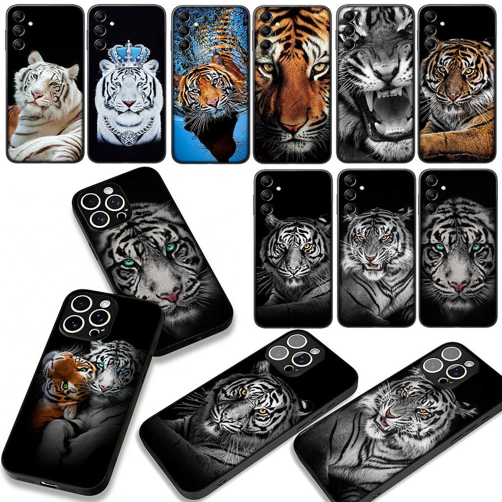 Phone Cover for Apple iPhone 17 16 15 11 Pro XS Max XR 6 7 8 Plus + SE 2020 5 16E Case Tiger Animal Casing