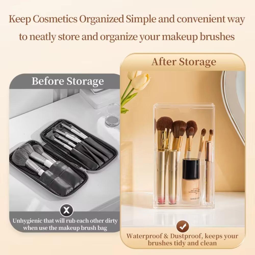 Cutie de depozitare pentru pensule cosmetice de mare capacitate Suport transparent pentru rujuri Suport pentru pensule de machiaj de calitate Acasă