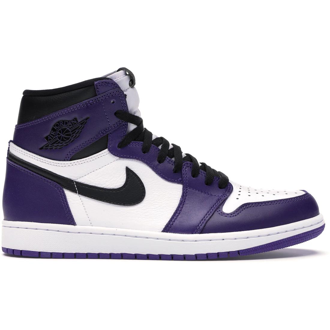 

Новые Jordan Air Jordan 1 Court Purple Удобные Повседневные Амортизация Прочная Поддержка Ретро Высокий Верх Унисекс Баскетбольные Кроссовки 555088-500 42