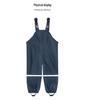 Children's Waterproof Fleece-Lined Outdoor Rain Bib Pants Jumpsuit