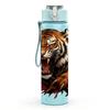 1PC Fierce Tiger Wild Animal Pattern 750ml Color Plastic Sports Water Bottle Leakproof Flip Straw Lid Suitable for Sports Office Home Use