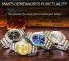 OPK 8119 Classic Chronograph Men Watch Calendar Luminous Stainless Steel Waterproof Quartz Man Business Wristwatch