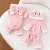 Dog Clothes 2026 Winter Thick Warm Four-Legged Coat Coral Fleece Small Dogs Puppies Bichon Frise Pomeranian