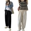 High-waisted Japanese Loose Radish Pants for Women in Autumn, Casual Pear-shaped Figure Wide-leg Pants