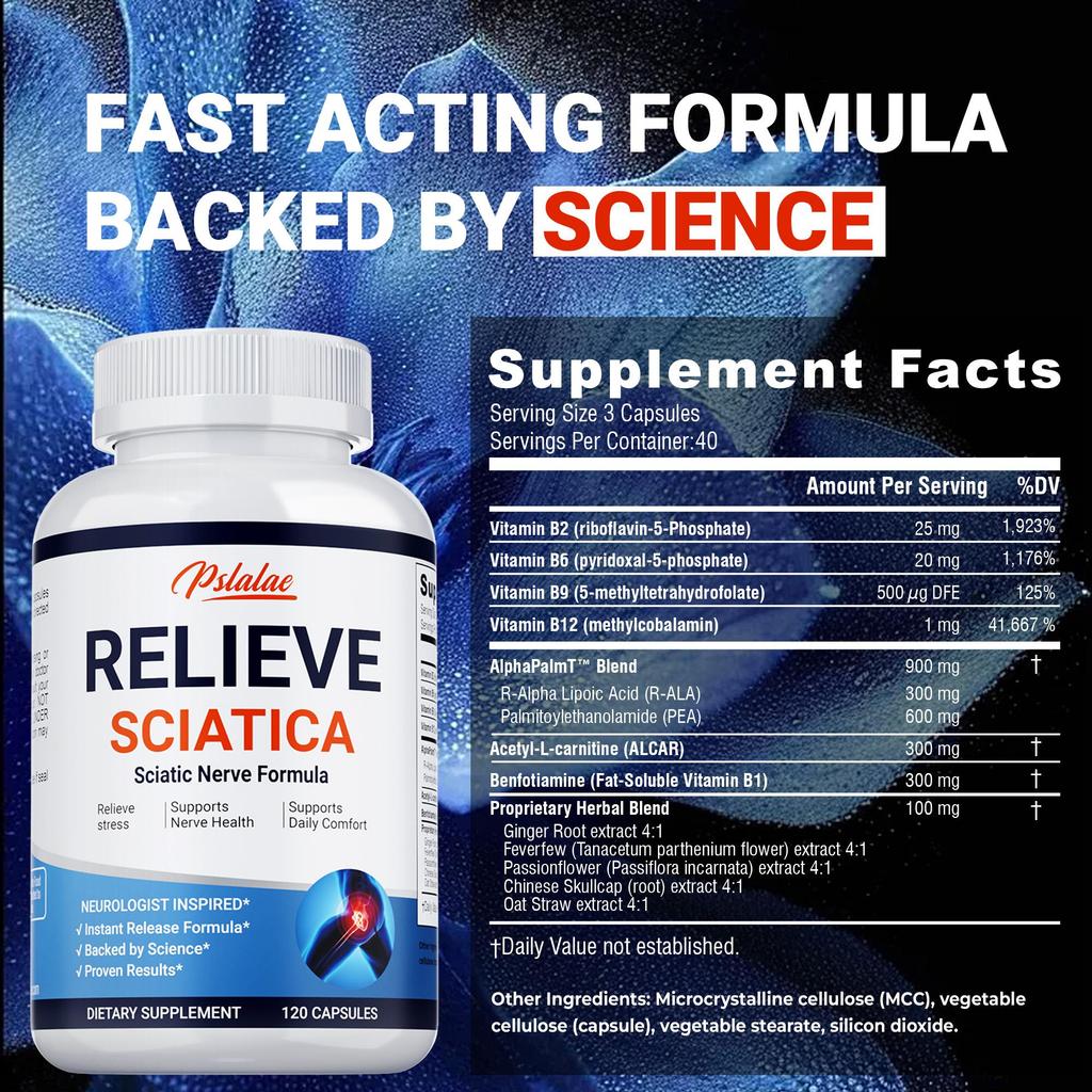 Pslalae Alpha Lipoic Acid Capsules - Sciatic Nerve and Bone Health