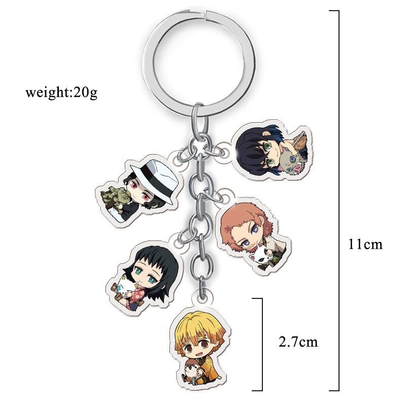 Anime Demon Slayer Acrylic Keychain Transparent Charm Manufacturer Direct Supply Multiple Styles Bulk Custom Beautiful Design