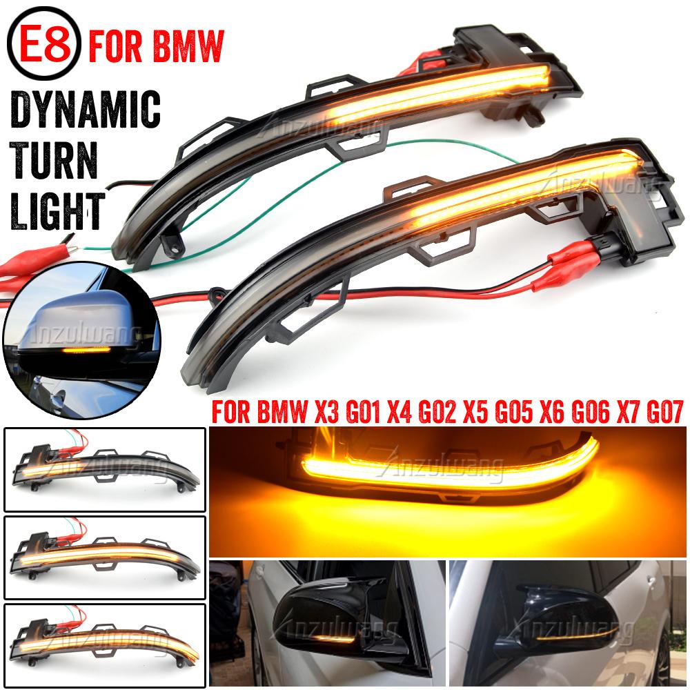 2pcs/Lot Flowing Mirror Dynamic LED Turn Signal Light For BMW X3 X4 X5 X6 F25 LCI F26 F15 F16 Car