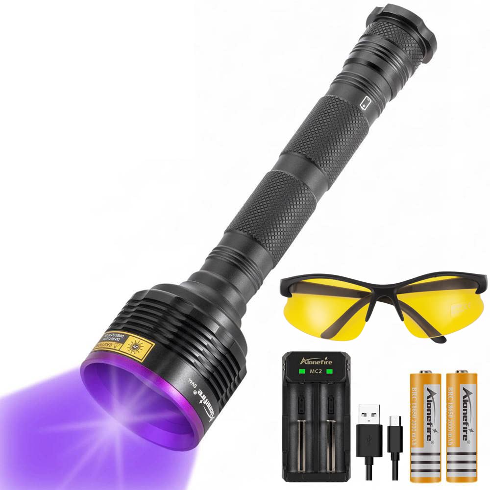 

Alonefire SV44 20W Ultraviolet Black Light, Powerful UV LED Light with 365nm Wavelength, USB Rechargeable, for Anisakis, Wood s Light Testing, Pet