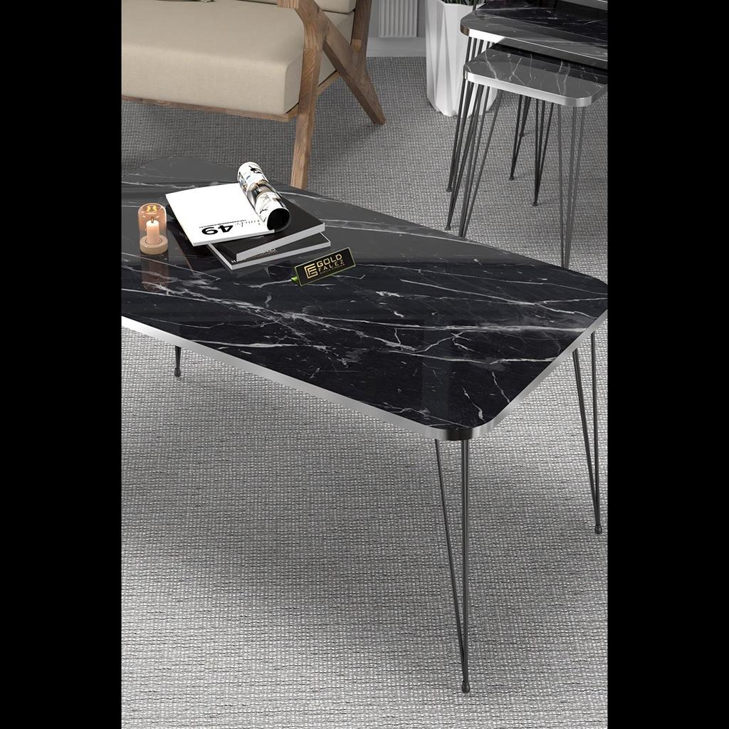 Center Table Kr Black Wire Leg Silver Bendir