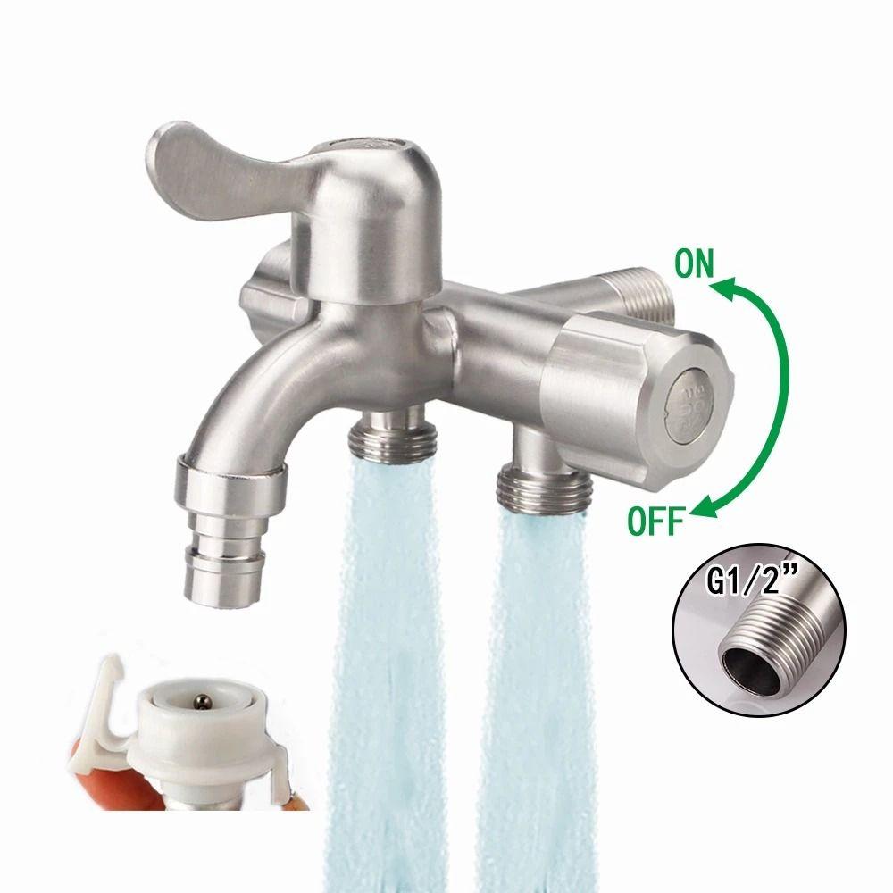 with Washing Machine Outlet Three Way Water Tap with Tape Washing Machine Faucet  Toilet Diverter