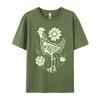 Floral Skeleton Farm Eggs Farmer Hen Chicken Flower Animal Normal Casual Top T-Shirt Tees For Men Company Cotton Gift T-Shirts