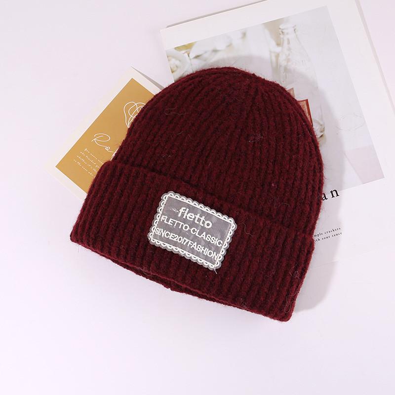 Fashion Letter Knit Hat With Warmth And Windproof Protection For Autumn Winter Fashion