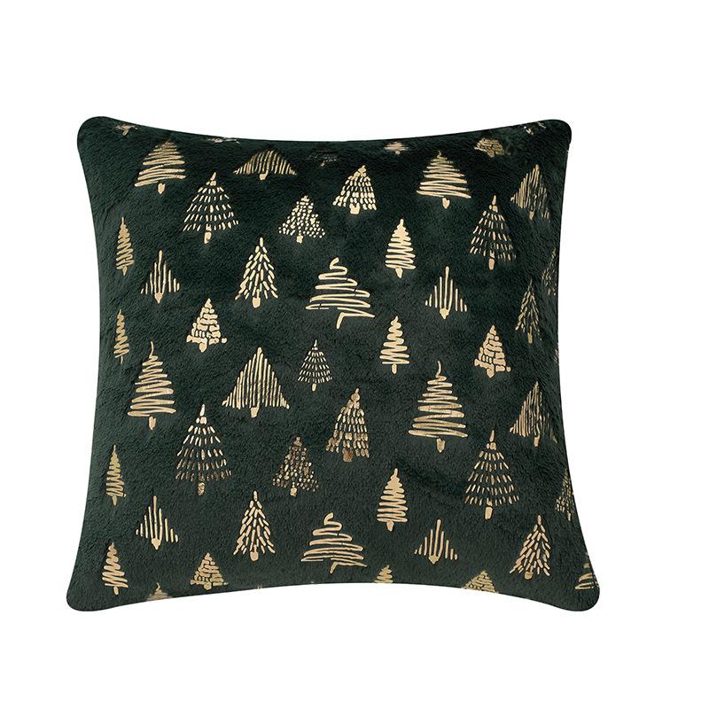 New Christmas Tree Bronzing Double-sided Pillow Cover Cushion Cover Atmosphere Decorative Cushion Cover