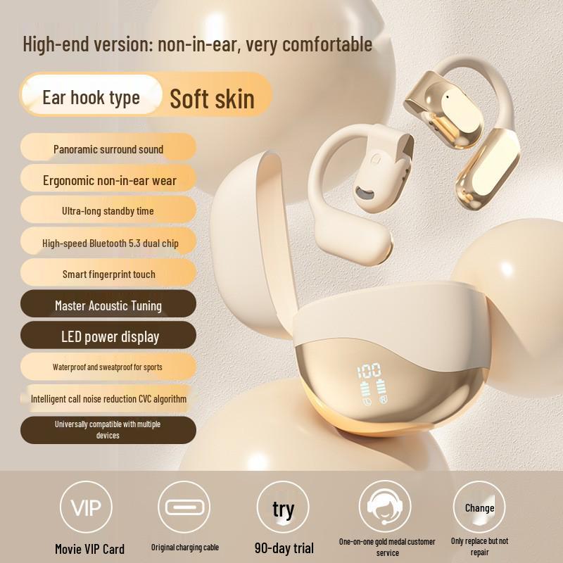 

Smart Translation Earbuds M62: AI-Powered, Over-Ear, Long Battery Life, Wireless Bluetooth 6.0.