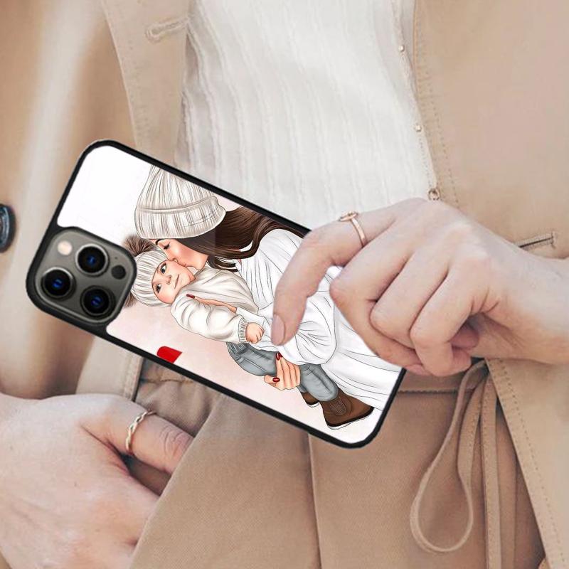 

Super Mom Baby Girl Son Daughter Magnetic Phone Case For APPLE iPhone 17 Air 16 14 13 12 Pro Max 15 Plus Wireless MagSafe Cover iPhone 14