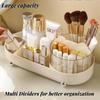 Cosmetic Desktop Storage Box Makeup Organizer 360 Degree Rotating Perfume Organizer Large Capacity Makeup Brush Holder