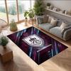 Burnley Football Print Crystal Velvet Rug, Comfortable Water Absorbent Non Slip Indoor Floor Carpet