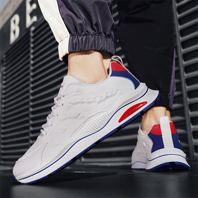 

Осенние кожаные кроссовки мужские 2024 новые мужские туфли тренд студенческие повседневные Forrest Gump папины кроссовки мужские увеличение роста 44