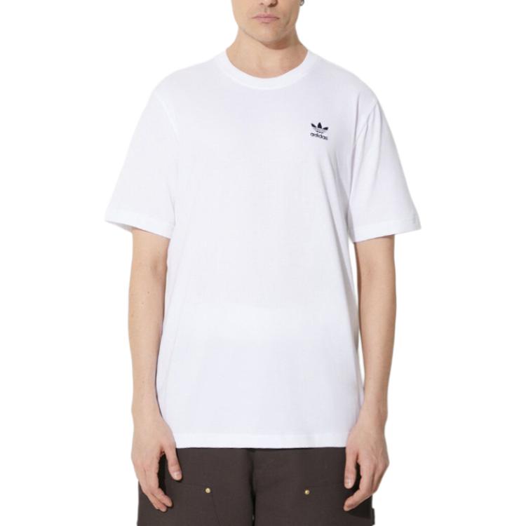 adidas Originals X Essential Co-Branded Logo Print Crew Neck Short Sleeve T-Shirt Men Tops White IR9691