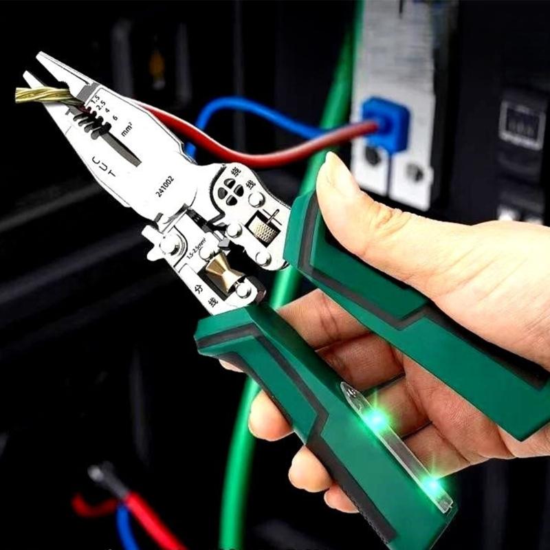 Wire Stripper Tool Multifunction Wire Strippers Electrical 8 In 1 Wire Cutter Wire Crimper Adjustable Wire Stripping