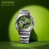 CASIO G-SHOCK GM-2110D-3AJF Men’s Watch Silver | Green Dial | Metal Bezel & Band | Carbon Core Guard | Japan Genuine Product