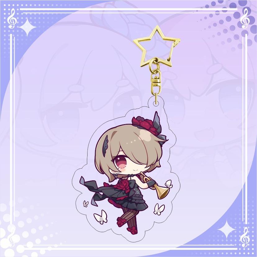 New Anime Figure Honkai: Star Rail Acrylic key chain pendant game double-sided star chain fans' gift Pendant Keyrings 6CM