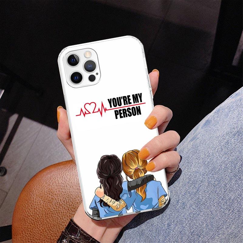 Greys Anatomy Person Phnoe Case for Iphone 17 Air 16 11 12 13 Mini 14 Plus 15 Pro Max 7 8E SE 2020 16ProMax Phone Cover Coque 16