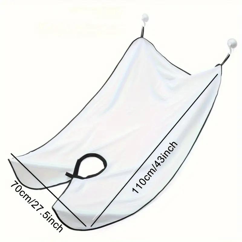 

Мужской фартук для бритья бороды - Накидка для стрижки для парикмахеров и бреющихся - Идеальный подарок для ухода и гигиены белый