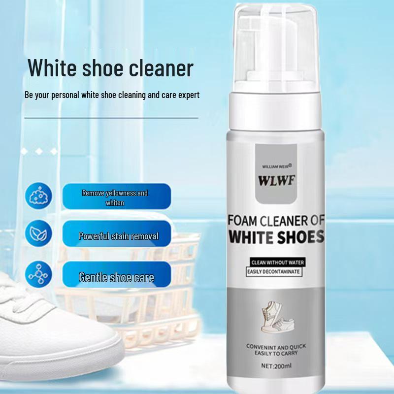 Fast-Acting White Shoe Cleaner: Effective on Yellow and Oil Stains, Easy Clean, No Yellowing