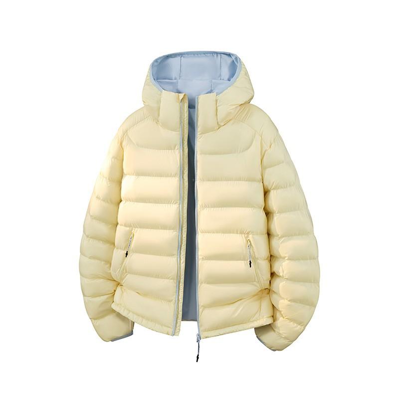 Winter Hooded Cotton Puffer Jacket Unisex Casual Warm Coat Couples