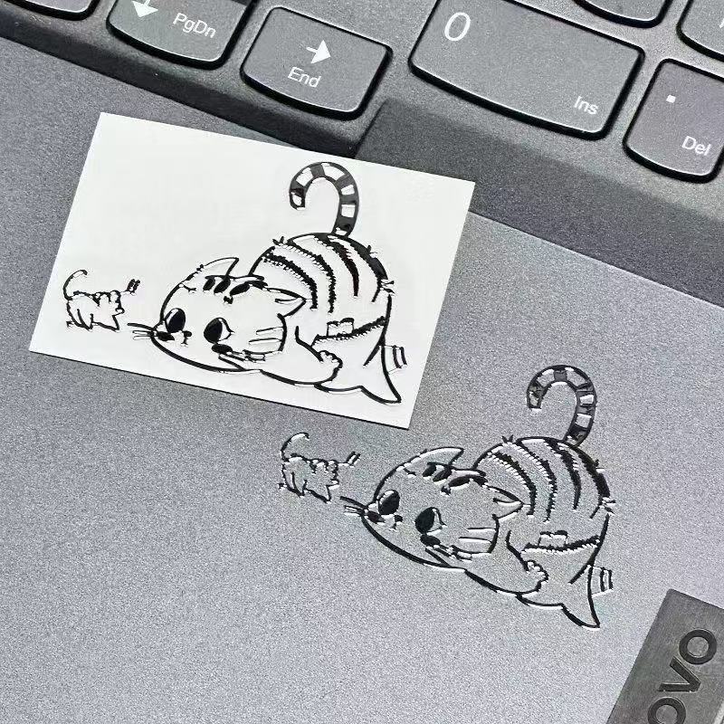 

2 шт. Новые 3D металлические наклейки водонепроницаемые наклейки котята Тоторо дизайн для телефона ноутбука планшета наушников украшения креативное искусство 2pcs