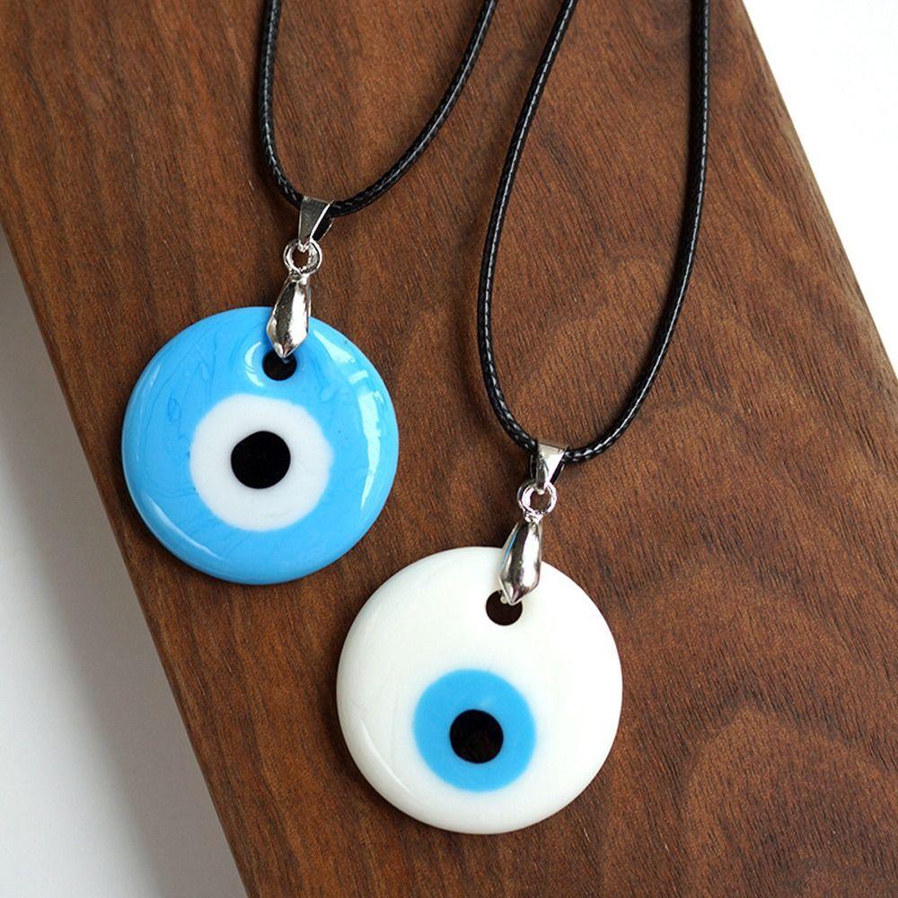 Clavicle Chain Friendship Lucky Turkish Amulet Necklace Choker Blue Eye Pendant Necklace for Women