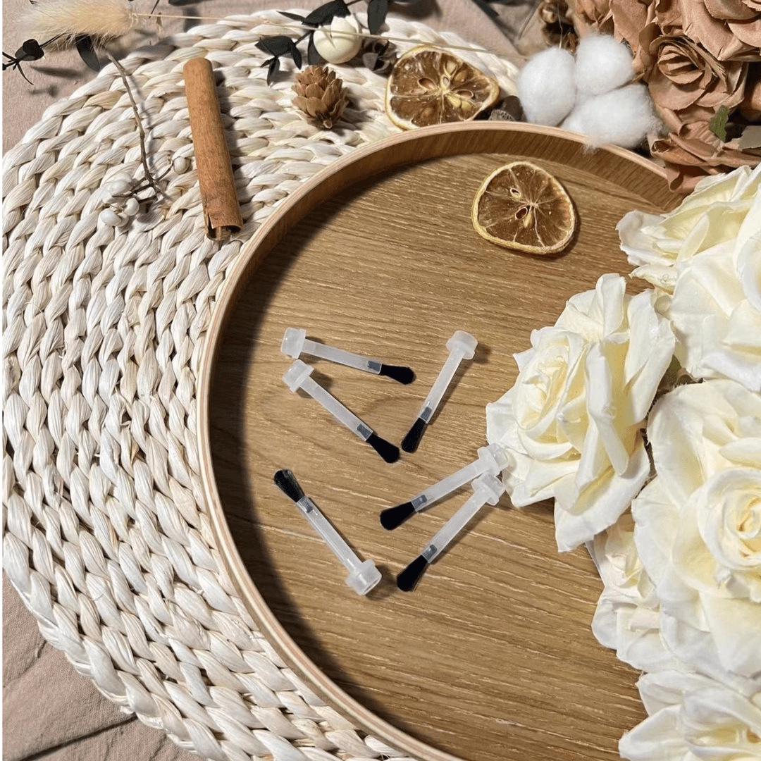 

Набор одноразовых кистей для дизайна ногтей с хранением: Включает ручку, круглые щетки и сменные головки