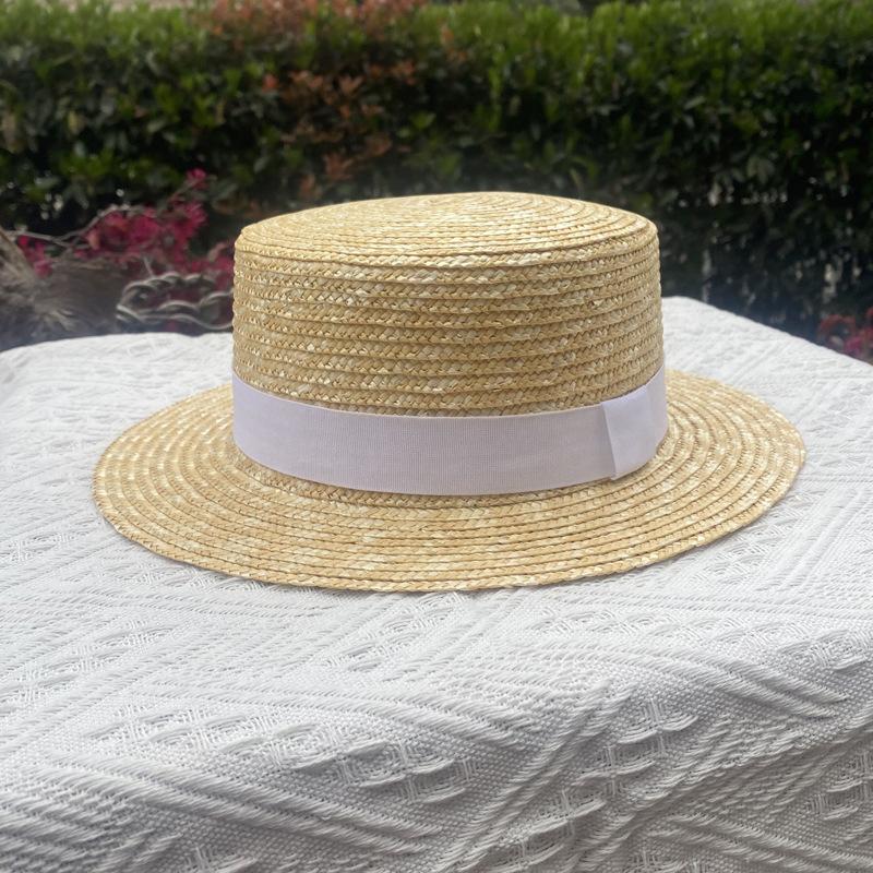 Mcgee Straw Straw Hat Women'S Sunscreen Sun Hat Summer Flat Top Top Hat Versatile Export Hot-Selling Factory Wholesale