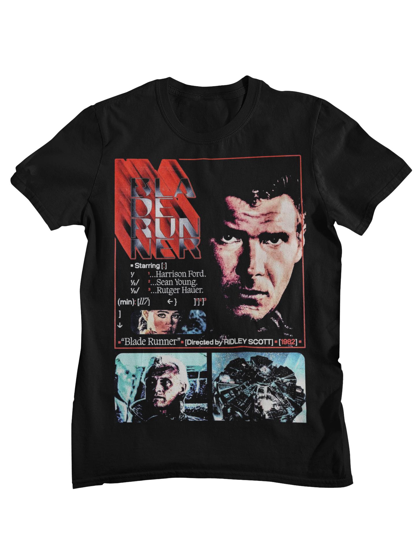Blade Runner Retro SciFi Movie Collage Graphic TShirt Unisex Women Casual Cotton Streetwear Tops XL