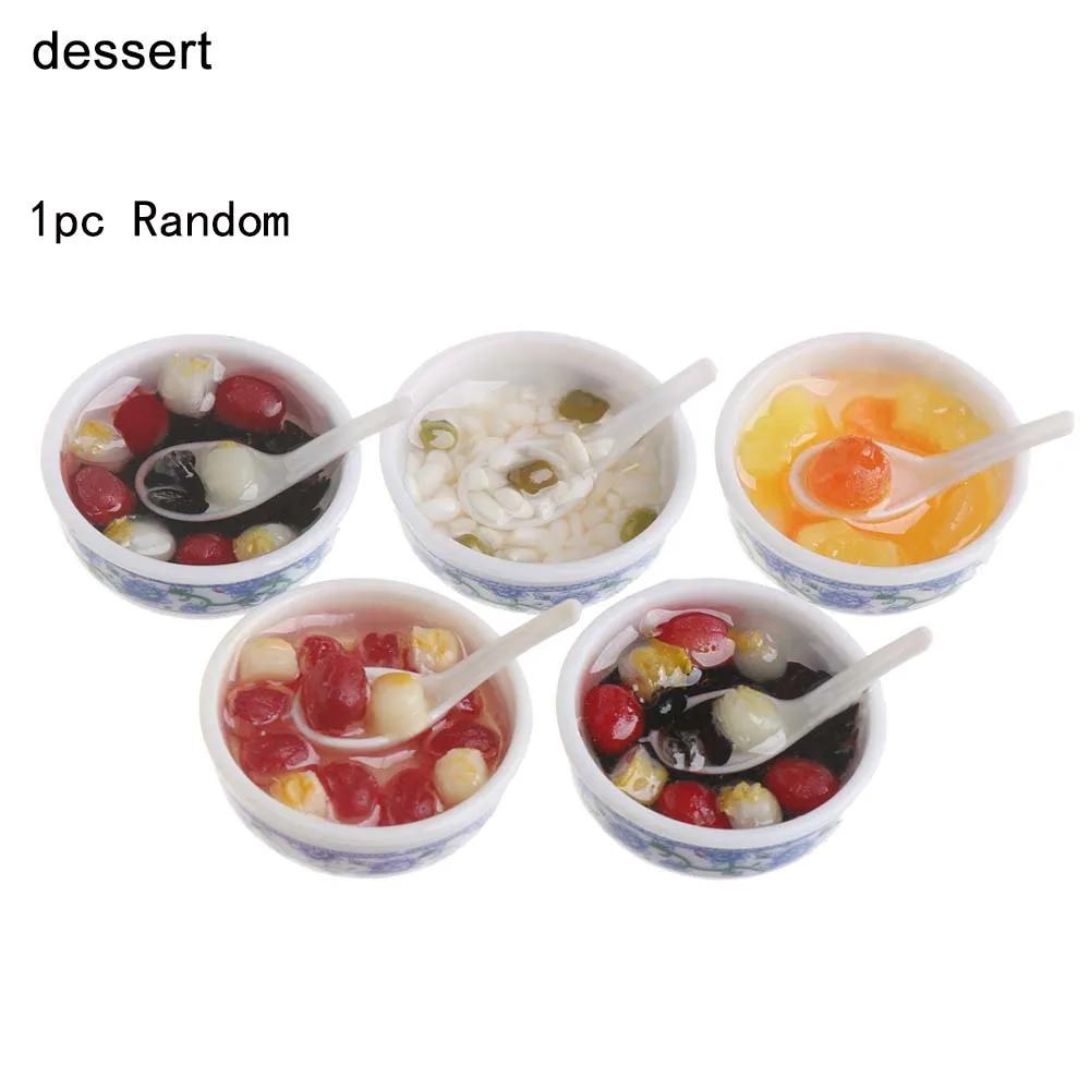 Pcs 1 Random Miniature Dollhouse Chinese Rice Pastry Casserole Noodles Dessert Kitchen Toy Fake Food Toy Dollhouse Decoration