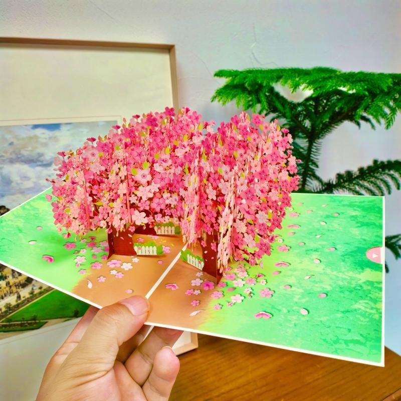 3D Fold Out Butterfly Flower Greeting Card Handmade High Quality Paper Up Card for Graduation Business Holiday Gifts