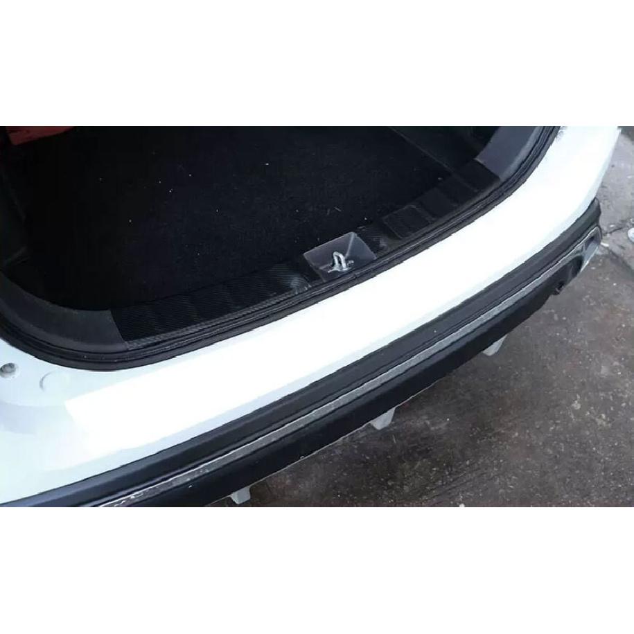 Carbon Fiber Leather Rear Bumper Protector For Mitsubishi Outlander Sport 11-23