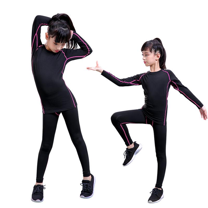 Set Yoga & Sport Asciugatura Rapida per Bambine per il Fitness Estivo - Abbigliamento Sportivo per Bambini per Corsa, Allenamento, Ginnastica e Tennis