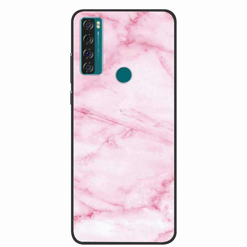 Per Custodia TCL 20 SE Marmo Silicone TPU Cover Posteriore Morbida Custodia per Telefono Per TCL 20 SE T671H Coque Cartoon Antiurto Moda Funda