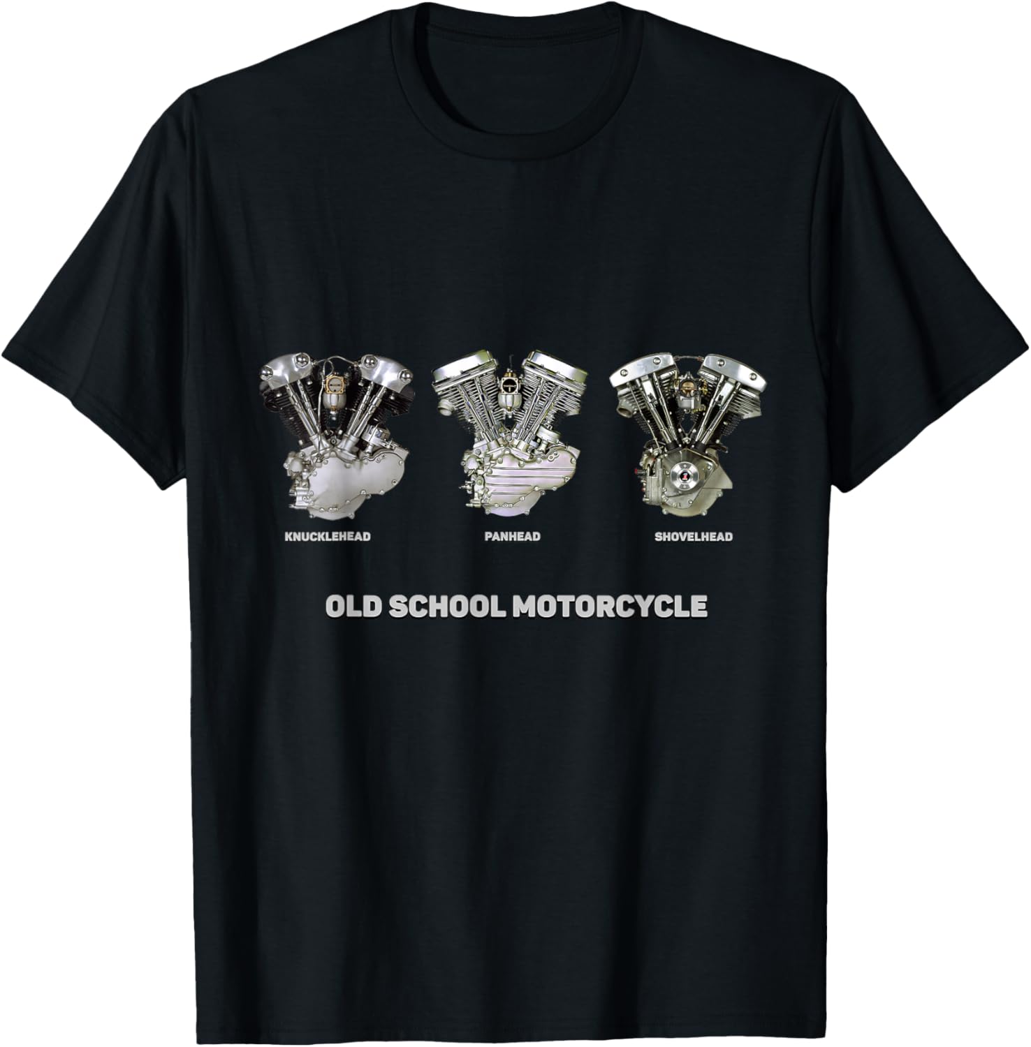 

Shovelhead Knucklehead Panhead V-twin Old School Motorcycle T-Shirt 100% Cotton O-Neck Short Sleeve Summer Casual Mens T-shir... S разноцветный