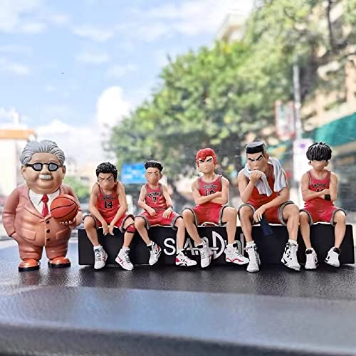 Denyeet Slam Dunk Figures: Hanamichi Sakuragi, Ryota Miyagi, Hisashi Mitsui, and Kaede Rukawa, Model Toys for Car Decoration, Anime Figures, Approx. 8