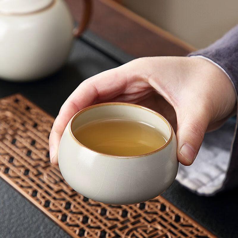 Light Luxury Ru Kiln Ceramic Kung Fu Tea Set